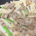 月の影と海's cooksnap of when they made 簡単美味☆豚コマ肉と長芋のゴマ味噌そてー.