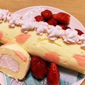 LeMY-78-2's cooksnap of when they made ひな祭り✿簡単！桃の花ロールケーキ✿.