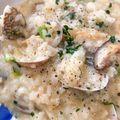 けーこぴー's cooksnap of when they made あさりの酒蒸しで★あさりリゾット.