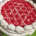 めぐえむ's cooksnap of when they made バレンタイン・鬼滅の刃風、麻の葉柄ケーキ.