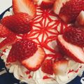 maaamin☆11's cooksnap of when they made バレンタイン・鬼滅の刃風、麻の葉柄ケーキ.