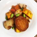 horseland's cooksnap of when they made かぼちゃとさつま揚げの煮物.