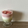 nishiko's cooksnap of when they made 雛祭り・お花見に♪簡単三色ムース☆.