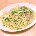 ステルトミチル's cooksnap of when they made かき醤油で✤豚肉と水菜の簡単和風パスタ.
