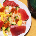 マッッッッッチ's cooksnap of when they made ちらし寿司の素を使った海鮮ちらし寿司.