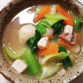 ☆mamingo☆'s cooksnap of when they made もちもち白玉団子とター菜の中華風スープ.