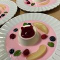 yumienne's cooksnap of when they made 桃のスープで贅沢に☆ぷるぷるパンナコッタ.