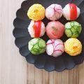 すんずく娘's cooksnap of when they made お祝いに♡ラップで簡単手まり寿司.