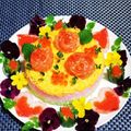 辰夫女子's cooksnap of when they made ひな祭り簡単三色ちらし寿司ケーキ＊.