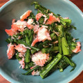 ちさ＠元駐在員's cooksnap of when they made 春菊とカニかまのうま塩サラダ【作り置き】.
