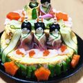 RFHHMバァバ's cooksnap of when they made ひな祭り ＊ちらし寿司でお雛様ケーキ＊.