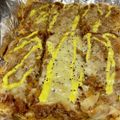 konmoe's cooksnap of when they made うまぁ～☆お揚げで味噌納豆の和風マヨピザ.