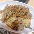 sara_cook's cooksnap of when they made 豚肉とごぼうのパスタ.