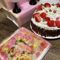 ＋SUN3's cooksnap of when they made 簡単な誕生日ケーキ　苺＆小枝.