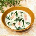 なつき☆ミ's cooksnap of when they made 牛乳とほうれん草の朝スープ.