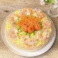 ばぢこ's cooksnap of when they made ひなまつりやお祝いに♡お花のお寿司ケーキ.