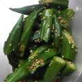 もりのりころ's cooksnap of when they made オクラの胡麻和え：水っぽくならないコツ.
