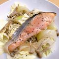 ★ぴよぴよ501★'s cooksnap of when they made 簡単レンチン☆鮭とキャベツのバター蒸し.