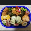 きゃのん0528's cooksnap of when they made キャラ弁当☆型抜きで簡単ミッキー＆ミニー.