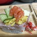 Ryk35♪'s cooksnap of when they made ひなまつりに♪華やかひし餅風押し寿司.