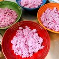 ❀akiko❀'s cooksnap of when they made 紫キャベツで★美味しいピンクのちらし寿司.