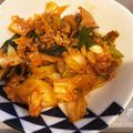 Yuchi0312's cooksnap of when they made 辛さ控えめ　豚葱キムチ(｡≖‿≖).