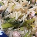 アクアマリンブルー's cooksnap of when they made 豚肉と小松菜のポン酢炒め.
