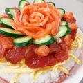 りーやん20's cooksnap of when they made 雛祭り♡子供喜ぶ可愛いちらし寿司ケーキ.