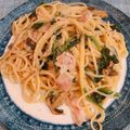 ♡maixxtm♡'s cooksnap of when they made 濃厚ほうれん草とベーコンのクリームパスタ.