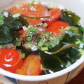 ﾋﾟﾛﾐ♡'s cooksnap of when they made ウェイパーで☆簡単トマトとわかめのスープ.