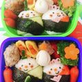 S＊mama♡'s cooksnap of when they made キャラ弁＊簡単♪真ん丸おにぎりひな祭り弁.