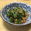 明日の風☆'s cooksnap of when they made 三つ葉と桜えびの納豆あえ☆柚子胡椒風味♪.