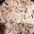 。mican。's cooksnap of when they made 離乳食完了期 鶏肉とひじきの炊き込みご飯.