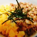 ひぃたろぉ～♪'s cooksnap of when they made お豆腐そぼろでヘルシー三色丼♡.