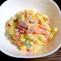 葉っぱのドイリー's cooksnap of when they made とろとろ卵のマカロニサラダ☆.