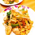 かわゆう1211's cooksnap of when they made ピーマンと鶏むね肉のナッツ炒め.