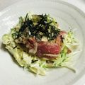 ｂｅｒｒｙ＋'s cooksnap of when they made まぐろのお刺身と水菜の山葵マヨサラダ.