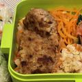 chakiian's cooksnap of when they made お弁当★卵不要★ダイエット茸ハンバーグ.