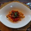 melmarilyn's cooksnap of when they made 娘に伝えたい＊ナスとベーコンのペンネ＊.