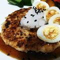 おいしくて幸せ's cooksnap of when they made 鶏ひき肉とレンコンの豆腐ハンバーグ.