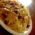 ぺちぺちこ's cooksnap of when they made 鮭ときのこのクリームパスタ.