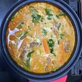 KameO8ji's cooksnap of when they made ユッケジャン風スープ.