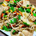 my_pace's cooksnap of when they made 青唐辛子とたっぷり韮のやみつき塩焼きそば.