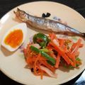 tsumusio's cooksnap of when they made 人参・ピーマン・ハムの彩胡麻和え☺お弁当.