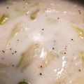milestone★'s cooksnap of when they made 長ネギとポテトのミルクスープ.