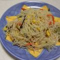 きらり流れ星's cooksnap of when they made ビーフン炒め/七尾市給食.