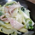 醤油☆世界一's cooksnap of when they made ベーコンとチンゲン菜のクリーム煮.