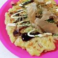 yukky☆mama's cooksnap of when they made 春きゃべつのお好み焼き.