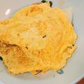 pukukoko's cooksnap of when they made 卵１個ＤＥ半熟チーズオムライス.
