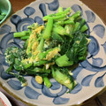 ミネフジコ's cooksnap of when they made 御殿場小山特産の水かけ菜炒め.